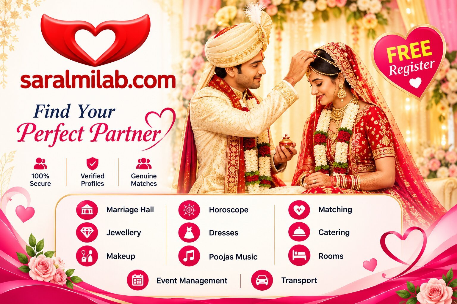 Saralmilab matrimonial banner: Find Your Perfect Life Partner