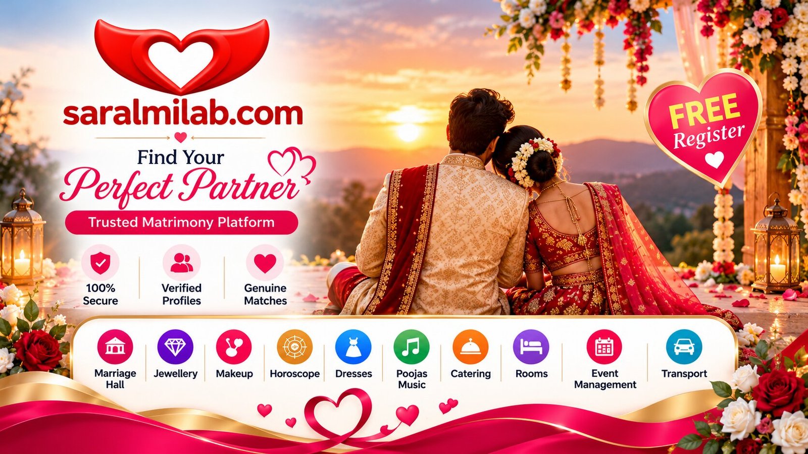 Saralmilab matrimonial banner: Find Your Perfect Life Partner